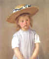 'Little girl with straw hat', 1886, leo. National Gallery of Art, Washington