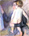 'At the window', 1889. Dover publication card