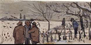 mineros en la nieve
